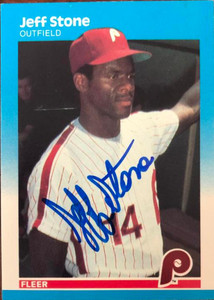 Jeff Stone Autographed 1987 Fleer #189