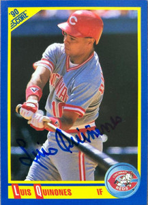 Luis Quinones Autographed 1990 Score #499