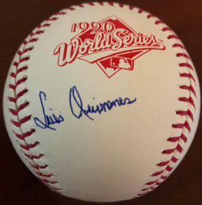 Luis Quinones Autographed Rawlings Official 1990 World Series Baseball VERY RARE Luis Quinones Autographed Rawlings Official 1990 World Series Baseball VERY RARE