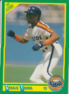 1990 Score #43 Gerald Young VG Houston Astros 
