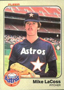 1983 Fleer #455 Mike LaCoss VG Houston Astros 
