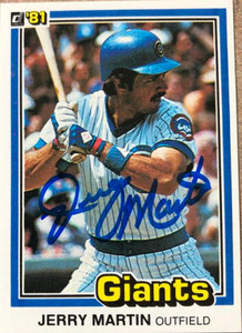 Jerry Martin Autographed 1981 Donruss #555