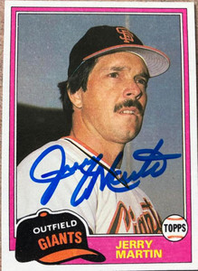 Jerry Martin Autographed 1981 Topps Traded #798 San Francisco Giants Card