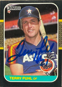 Terry Puhl Autographed 1987 Donruss #431 Terry Puhl Autographed 1987 Donruss #431