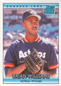 1992 Donruss #416 Brian Williams RR VG RC Rookie Houston Astros 