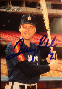 Terry Puhl autographed Baseball Card (Houston Astros) 1987