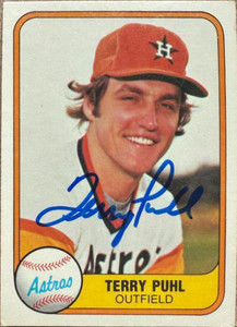 Terry Puhl Autographed 1981 Fleer #62