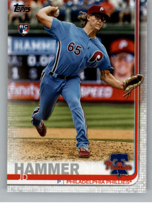 2019 Topps Update #US27 JD Hammer NM-MT RC Rookie Philadelphia Phillies 