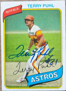 Terry Puhl autographed Baseball Card (Houston Astros) 1988 Score