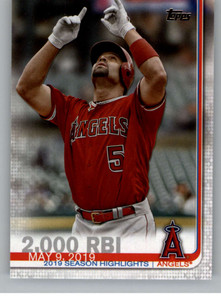 2019 Topps Update #US72 Albert Pujols NM-MT Los Angeles Angels 