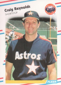 1988 Fleer #454 Craig Reynolds VG Houston Astros 