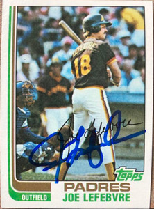 Joe Lefebvre Autographed 1982 Topps #434