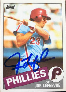 Joe Lefebvre Autographed 1985 Topps Tiffany #531 Philadelphia Phillies Card