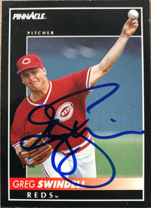 Greg Swindell Autographed 1992 Pinnacle #327 Greg Swindell Autographed 1992 Pinnacle #327