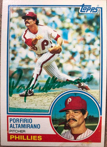 SOLD 79919 Porfirio Altamirano Autographed 1983 Topps #432