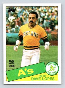 1985 Topps #12 Davey Lopes VG Oakland Athletics 