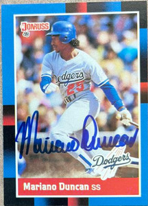 Mariano Duncan Autographed 1988 Donruss #155