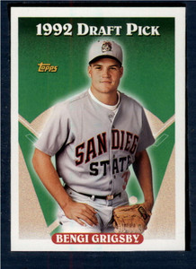 1993 Topps #518 Bengi Grigsby UER VG RC Rookie Oakland Athletics 