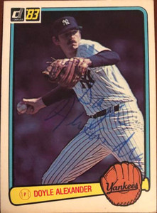 Doyle Alexander Autographed 1983 Donruss #451
