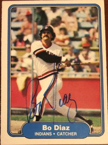 Bo Diaz Autographed 1982 Fleer #364