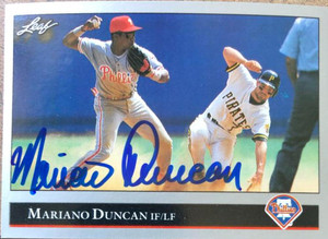 Mariano Duncan Autographed 1992 Leaf #311