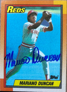 Mariano Duncan Autographed 1990 Topps #234