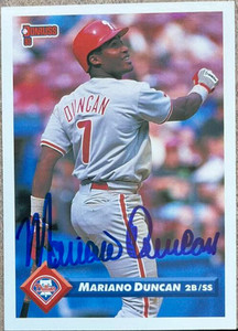 Mariano Duncan Autographed 1993 Donruss #382