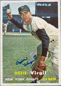 Ozzie Virgil Autographed 1957 Topps #365