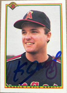 Kyle Abbott Autographed 1990 Bowman #287