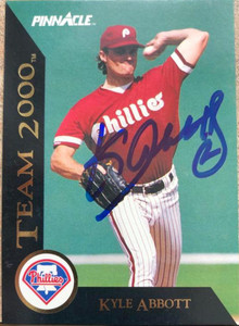 Kyle Abbott Autographed 1992 Pinnacle Team 2000 #423
