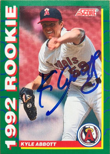 Kyle Abbott Autographed 1992 Score Rookies #2