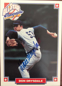 Don Drysdale Autographed 1993 Nabisco All-Star Autographs #NNO