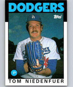 1986 Topps #56 Tom Niedenfuer VG Los Angeles Dodgers 