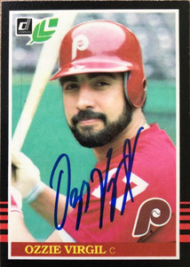 Ozzie Virgil Autographed 1985 Leaf #250 Ozzie Virgil Autographed 1985 Leaf #250