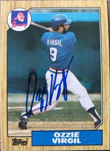 Ozzie Virgil Autographed 1987 Topps #571 Atlanta Braves Card