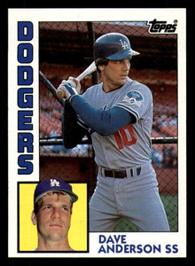 1984 Topps #376 Dave Anderson VG RC Rookie Los Angeles Dodgers 