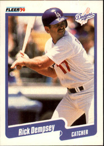 1990 Fleer #392 Rick Dempsey VG Los Angeles Dodgers 