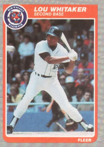 1985 Fleer #24 Lou Whitaker VG Detroit Tigers 