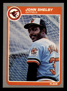 1985 Fleer #190 John Shelby VG Baltimore Orioles 