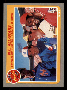 SOLD 25605 1985 Fleer #631 Darryl Strawberry/Gary Carter/Steve Garvey/Ozzie Smith NL All-Stars VG New York Mets/Montreal Expos/San 