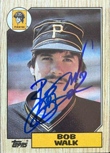 Bob Walk Autographed 1987 Topps #628 Pittsburgh Pirates Card