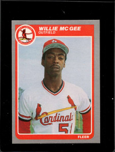 Willie McGee - Cardinals #42 Fleer 1986 Baseball Trading Card