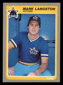 1985 Fleer #492 Mark Langston VG RC Rookie Seattle Mariners 