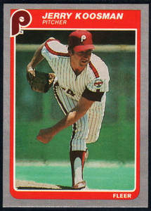 1986 Topps Jerry Koosman baseball card #505. Philadelphia Phillies.