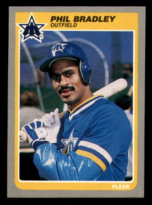1985 Fleer #486 Phil Bradley VG RC Rookie Seattle Mariners 