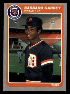 1985 Fleer #7 Barbaro Garbey VG RC Rookie Detroit Tigers 