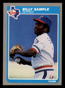 1985 Fleer #566 Billy Sample VG Texas Rangers 