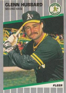 1989 Fleer #12 Glenn Hubbard VG Oakland Athletics 