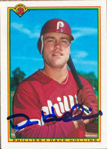 Dave Hollins Autographed 1990 Bowman #161