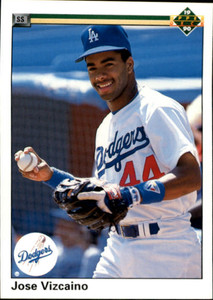 1990 Upper Deck #44 Jose Vizcaino VG RC Rookie Los Angeles Dodgers 